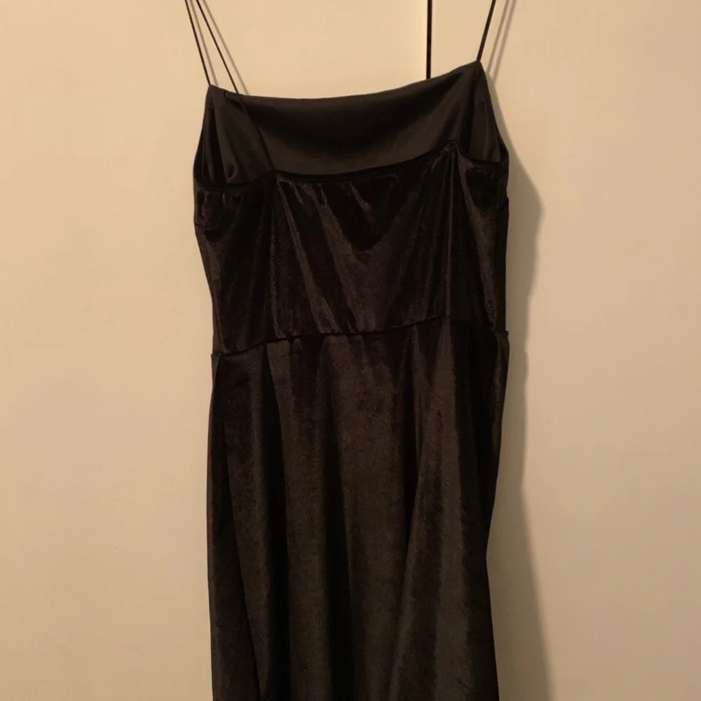 Urban Outfitters Black Velvet Mini Dress